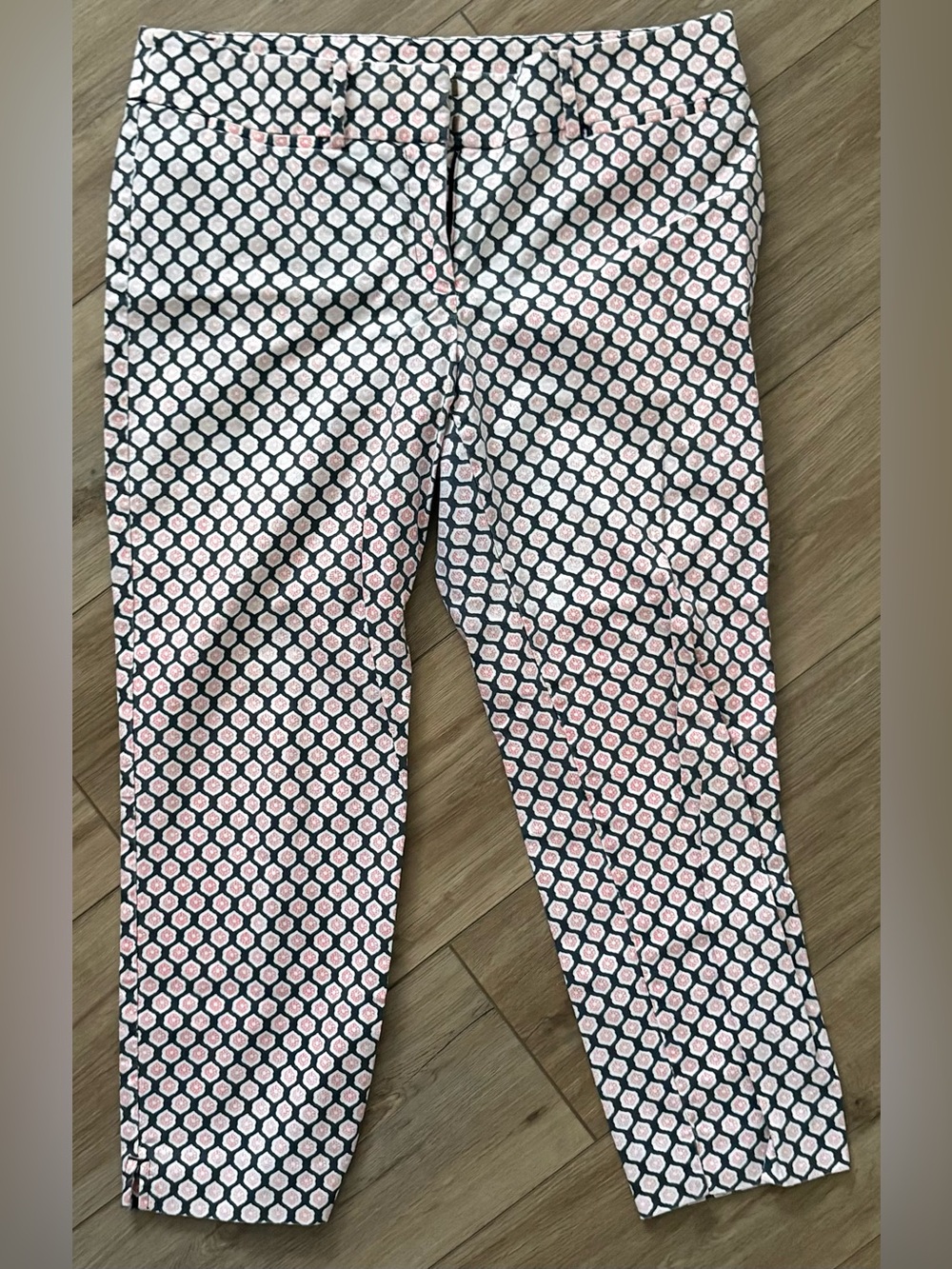 ANN TAYLOR LOFT, MARISA, THE RIVIERA PANT, WOMEN’S PINK/BLUE/WHITE, SIZE 8